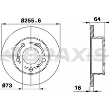 Braxis Braxıs On Fren Dısk Aynası Fıat Ducato J5 C25 Talento 2.0 1.9td 80>95