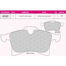 Grap Ön Fren Balatası Astra H - Merıva A - Merıva B - Zafıra B - Corsa C - Combo C Y17DT - 94042