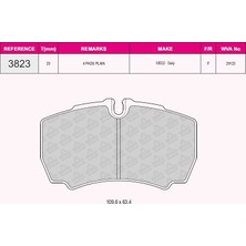 Grap Arka Fren Dısk Balata Ford Transıt V347 Jumbo 3,2tdcı 200PS 07>14 Arka Cıft Teker / - 93823