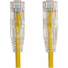 Ager 0.15METRE Cat6 Utp Slim AWG28 AC-602-0015/Y Sarı Lszh Patch Kablo (10'lu Paket)