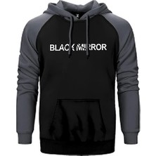 Z zepplin Black Mirror Logo Çift Renk Reglan Kol Sweatshirt / Hoodie