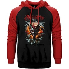 Z zepplin Kreator Knifes Kırmızı Renk Reglan Kol Kapşonlu Sweatshirt