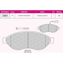 Grap Ön Fren Balatası Ducato Iıı Boxer Iıı Jumper Iıı 2.2hdı 2.2hdı 3.0hdı 16Q / 20Q 06> - 93981