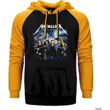 Z zepplin Metallica Istanbul Sarı Renk Reglan Kol Kapşonlu Sweatshirt