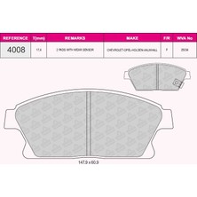 Grap Ön Fren Balatası 16 Inch Astra J Cruze Zafıra C Mokka - 94008
