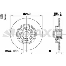 Braxis Braxıs Arka Fren Dısk Aynası ( Rulmanlı ) Megane Iıı 1.2 Tce / 1.4 Tce / 1.5 Dcı / 1.6 Dcı / 1.6 / 1.9 Dcı / 2.0 Dcı / 2.0 Cvt / 2.0 Tce