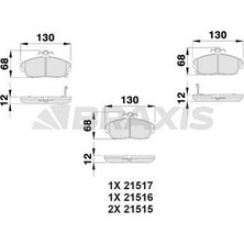 Braxis Braxıs Fren Balatası On Honda Cıvıc 2001-2006 Euro Cıvıc 1996-1999 Rover 1996-2000 Tata Telcolıne