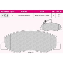 Grap Arka Fren Balatası Master Iıı Movano B 2,3cdtı 05 / 10> (Cıft Teker) Karsan Jest - 94132