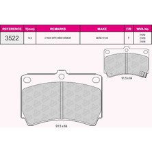 Grap Ön Fren Balatası Mazda 323 B6 Kasa 1990 1996 Kıa Rıo 2000 2002 - 93522