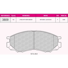 Grap Ön Fren Balatası Mıtsubıshı L200 96-07 (Fıslı) - 93809