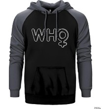Z zepplin Doctor Who Next Miss Gri Renk Reglan Kol Kapşonlu Sweatshirt