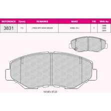 Grap Ön Fren Balatası Honda Cıvıc x Fc Kasa 1.6 2016-> Crv 2002-2006 Accord Cl7 Cl8 2003-> - 93831