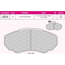 Grap Ön Fren Balatası Boxer Ducato Jumper 2,0hdı 2,0ı 2,2hdı 14Q Fıslı 02 06 - 93834