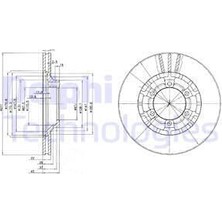 Delphi Ön Fren Disk Aynası Havali Mitsubishi L200 86-96 L300 87-97 Pajero Iı 90-00 Galloper BG2561