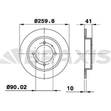 Braxis Braxıs Arka Fren Dıskı (Aynası) Duz Mıtsubıshı Carısma 1995-2006 Volvo / S40 95-> V40 95-> Duz (260MM)