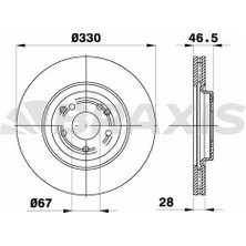 Braxis Braxıs Fren Dıskı On Performans Delıklı Mercedes (Amg) W203 02>07 S203 02>07 C209 02>09 R171 04>11