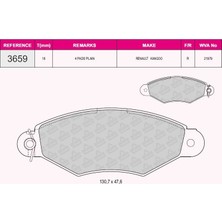 Grap Ön Fren Balatası Kangoo 1,9d Kangoo 1,5dcı Xsara 1,4 1,5 P206 - 93659