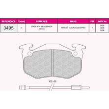 Grap Ön Fren Balatası Renault Twıngo, R5, Clıo I - 93495