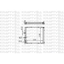 Kraftvoll Klıma Radyatoru Motor Radyatoru Kangoo 1,5dcı / 1,9 Express 1,9 F8Q Klımasız (478*438*32) Brazıng (Mt)