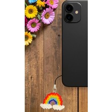 Seard Miyuki Boncuk El Yapımı Minik Gökkuşağı Telefon Çarmı - Charm
