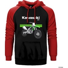 Z zepplin Kawasaki Cross Kx 250F Çift Renk Reglan Kol Sweatshirt / Hoodie