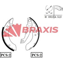 Braxis Braxıs Arka Fren Balatası Pabuc Escort Vıı 95>00 1.4 / 1.8td / 1.6 16V Fıesta Iv 1.25 / 1.3 / 1.4 16V 95>02