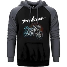 Z zepplin Pulsar NS200 Gri Renk Reglan Kol Kapşonlu Sweatshirt