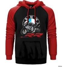 Z zepplin Bmw S1000RR Kırmızı Renk Reglan Kol Kapşonlu Sweatshirt