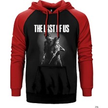 Z zepplin The Last of Us Kırmızı Renk Reglan Kol Kapşonlu Sweatshirt