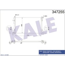 KALE RADYATÖR Kale Radyator Su Radyatoru Brazıng 26MM (Renault Master Iıı- /opel Movano 2.3dcı 10-) 775×468X26