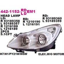 Depo Far Sol Opel Corsa D 2007-2010 Makyajsız Krom