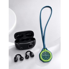 Str Store Kablosuz Kulaklık ve Yeşil Askılı Çanta Charm Saat Kampanya Seti Şarj Kutulu Bluetooth Kulaklık