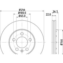 Hella Pagid Hella Pagıd Ön Fren Diski 256×22 5×100 Vw Audi Seat Skoda Hll-8dd 355 105-361