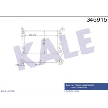 KALE RADYATÖR Kale Radyator Kale Su Radyatoru 540×348 (Fıat Punto Fıorıno 1.4 1.2 07-)