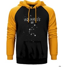 Z zepplin Kova Burcu Yıldızlar Çift Renk Reglan Kol Sweatshirt / Hoodie