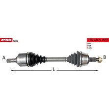 Mga Aks Komple Aks Sol (Fiat Doblo Maxi 1.6 Mjt 2010/) MGA-70932