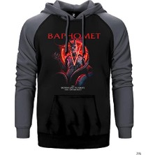 Z zepplin Baphomet The Ultimate Gri Renk Reglan Kol Kapşonlu Sweatshirt