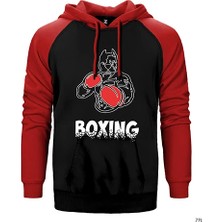 Z zepplin Pitbull Boxing Kırmızı Renk Reglan Kol Kapşonlu Sweatshirt