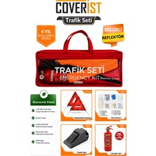 Coverist Trafik ve Ilk Yardım Seti - Ekonomik Paket 1 kg Araç Yangın Tüpü - 2 Adet Reflektör
