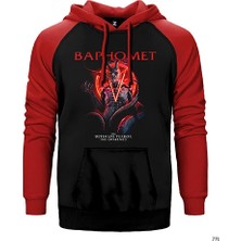 Z zepplin Baphomet The Ultimate Kırmızı Renk Reglan Kol Kapşonlu Sweatshirt