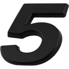 Str Store Yapışkanlı Kapı Numarası Küçük Boy 50 mm 5 cm Numara 5 Rakam Beş Sayısı Siyah Renk Numaralar 1 Adet