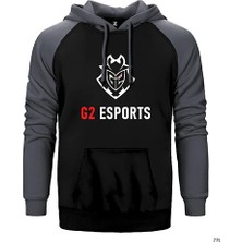 Z zepplin G2 Esports Çift Renk Reglan Kol Sweatshirt / Hoodie
