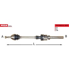 Mga Aks Aks Komple Sağ Otomatik 4 Vites Megane Iı 1.6 16V K4M MGA-70778