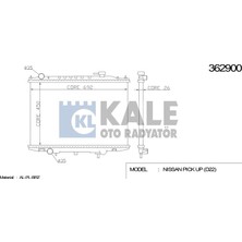 KALE RADYATÖR Kale Radyator Kale Motor Su Radyatoru Nıssan Pıck-Up D22 02-06 Skystar YD25DDTI (692X450X26)