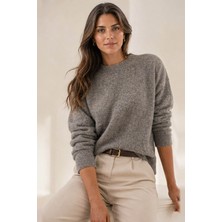 Fashion Friends Bisiklet Yaka Antrasit Kadın Kazak 26K0061K1