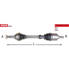 Mga Aks Aks Komple Ön Sol Nissan Qashqai 1.5 Dcı 07-11 Manuel Vites 692MM MGA-70794