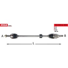 Mga Aks Aks Komple Ön Sağ (Absli) Toyota Yaris 1.0 Benzin 99-05 864MM MGA-70638