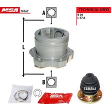 Mga Aks Kafası Aks Kafasi Iç Sol Kit Koruk Mafsal Lale ( Fiat Albea 1.3jtd 06 ) MGA-70167