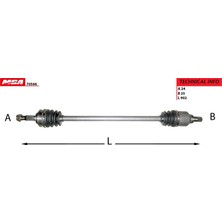 Mga Aks Aks Komple Sag-(Daihatsu Applause 90/96 ) MGA-70566