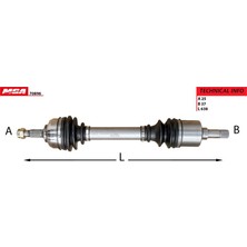 Mga Aks Aks Sol Komple - ( Citroen C5 DW10ATED 2.0hdı 8V ES9J4S 3.0 24V 01-08) MGA-70896